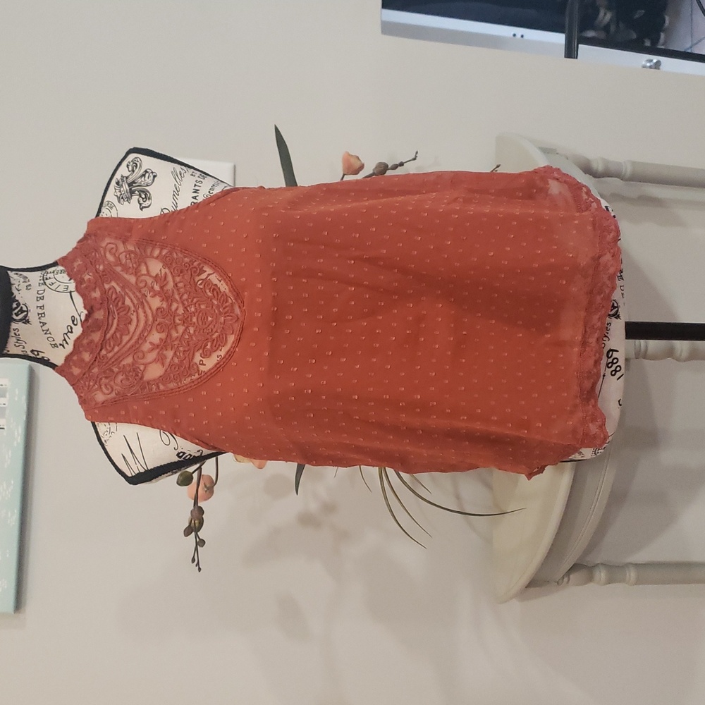 Hollister elegant Lace Halter Top - Rust